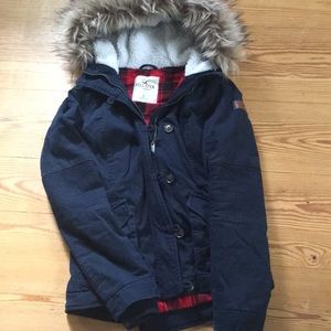 Hollister parka with fur hood